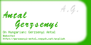 antal gerzsenyi business card